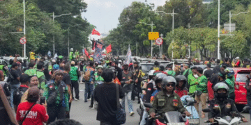 Aksi Demo Ojol 20 Mei 2025 Berlangsung Tertib, Jumlah Massa Jauh dari Ekspektasi