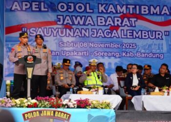 Apel Ojol Kamtibmas di Jabar Bersatu Padu Jaga Keamanan